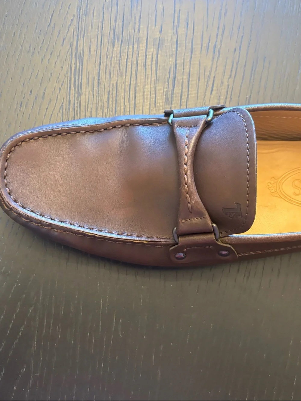 Men's Tod's Brown Leather Driving Moccasins Loafers Sz 7
